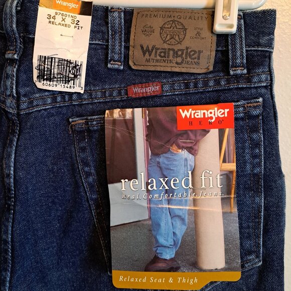NWT Wrangler Hero Relaxed Fit Denim Jeans 97601ND Size 34Wx32L - Picture 7 of 10